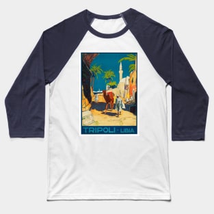 Tripoli, Libya - Vintage Travel Poster Design Baseball T-Shirt